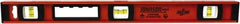 Johnson Level & Tool - 24" Long 3 Vial I-Beam Level - Aluminum, Black, 2 Plumb & 1 Level Vials - Exact Industrial Supply