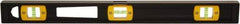 Johnson Level & Tool - 48" Long 3 Vial I-Beam Level - Aluminum, Black, 2 Plumb & 1 Level Vials - Exact Industrial Supply