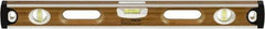 Johnson Level & Tool - 48" Long 3 Vial Box Beam Level - Wood, Natural, 2 Plumb & 1 Level Vials - Exact Industrial Supply