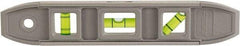 Johnson Level & Tool - Magnetic 9" Long 3 Vial Torpedo Level - Aluminum, Gray, 1 Plumb, 1 Level & 1 45° Vials - Exact Industrial Supply