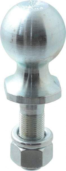 Reese - 1-7/8" Diam, 2-3/8" Shank Length, Hitch Ball - 3/4" Shank Diam, 2,000 Lb Capacity, Zinc Finish - Exact Industrial Supply