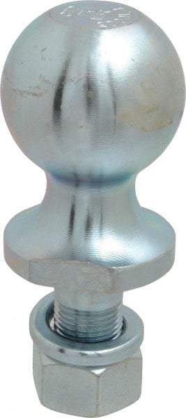 Reese - 1-7/8" Diam, 1-1/2" Shank Length, Hitch Ball - 3/4" Shank Diam, 2,000 Lb Capacity, Zinc Finish - Exact Industrial Supply