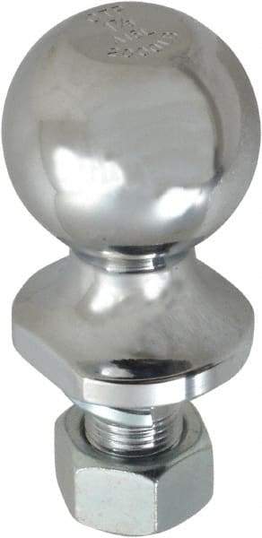Reese - 1-7/8" Diam, 1-1/2" Shank Length, Hitch Ball - 3/4" Shank Diam, 2,000 Lb Capacity, Chrome Finish - Exact Industrial Supply