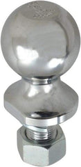 Reese - 1-7/8" Diam, 1-1/2" Shank Length, Hitch Ball - 3/4" Shank Diam, 2,000 Lb Capacity, Chrome Finish - Exact Industrial Supply