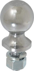 Reese - 2" Diam, 1-1/2" Shank Length, Hitch Ball - 3/4" Shank Diam, 3,500 Lb Capacity, Chrome Finish - Exact Industrial Supply