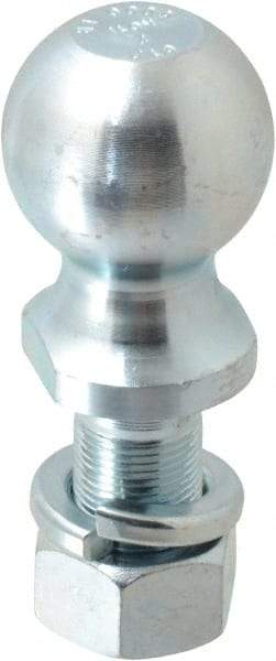 Reese - 2" Diam, 2" Shank Length, Hitch Ball - 1" Shank Diam, 7,500 Lb Capacity, Zinc Finish - Exact Industrial Supply