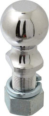 Reese - 2-5/16" Diam, 2-1/2" Shank Length, Hitch Ball - 1-1/4" Shank Diam, 12,000 Lb Capacity, Chrome Finish - Exact Industrial Supply