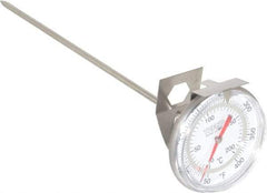 Wika - 8 Inch Long Stem, 2-1/16 Inch Dial Diameter, Stainless Steel, Beaker Clip Bi-Metal Laboratory Thermometer - 10 to 200°C, 0.5% Accuracy - Exact Industrial Supply