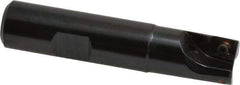 LMT - 5/8" Cut Diam, 0.354" Max Depth of Cut, 5/8" Shank Diam, 3" OAL, Indexable Square Shoulder End Mill - AD...0903...R Inserts, Weldon Shank, Series Univex - Exact Industrial Supply