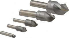 M.A. Ford - 5 Piece, 1/4 to 1" Head Diam, 90° Included Angle, Single End Countersink Set - Exact Industrial Supply