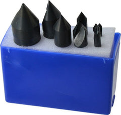 M.A. Ford - 7 Piece, 3/16 to 1" Head Diam, 60° Included Angle, Single End Countersink Set - Exact Industrial Supply