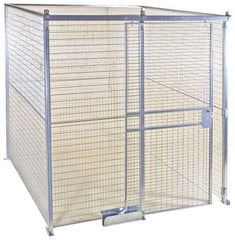 Folding Guard - 8' Wide x 2' High, Temporary Structure Galvanized Welded Wire Panel - 8' x 2' Panel - Exact Industrial Supply