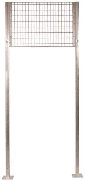 Folding Guard - 10 Ft. Tall Transome Kit - For Galvanized Welded Wire Partitions, for Temporary Structures - Exact Industrial Supply