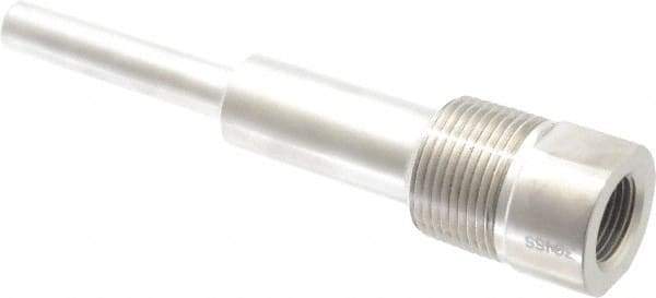 Alloy Engineering - 6 Inch Overall Length, 1 Inch Thread, 304 Stainless Steel Standard Thermowell - 4-1/2 Inch Insertion Length - Exact Industrial Supply