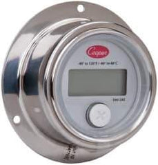 Cooper - -40 to 120°F Back Flange Panel Meter - 4-Digit LCD Display - Exact Industrial Supply