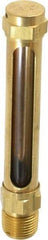 LDI Industries - 2-3/4 Inch Long Sight, 3/8 Inch Thread Size, Buna-N Seal Straight to Male Thread, Vented Oil-Level Indicators and Gauge - 4-1/2 Inch Length - Exact Industrial Supply