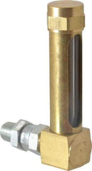 LDI Industries - 1-7/8 Inch Long Sight, 1/8 Inch Thread Size, Buna-N Seal Union Coupling, Vented Oil-Level Indicators and Gauge - 2-7/8 Inch Length to Center of Base - Exact Industrial Supply