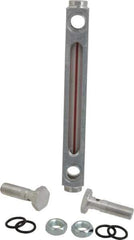 LDI Industries - 1/2-20 Thread, 4-1/2 Inch Sight Length, Closed Circuit Liquid Level Sight Gauge - 6 Inch Length to Center of Base, 7-5/8 Inch Overall Length, Buna-N Seal - Exact Industrial Supply