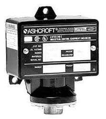 Ashcroft - 9 to 60 psi Adjustable Range, 20 Max psi, Watertight Single Setpoint - 1/4 Thread - Exact Industrial Supply