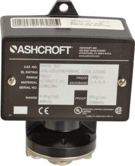 Ashcroft - 9 to 60 psi Adjustable Range, 500 Max psi, Watertight Single Setpoint - 1/4 Thread - Exact Industrial Supply