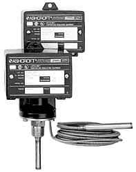 Ashcroft - 40 to 60°F, Watertight Single Setpoint Temp Switch - 4 Inch Rigid Stem - Exact Industrial Supply