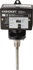 Ashcroft - 75 to 205°F, Watertight Single Setpoint Temp Switch - 4 Inch Rigid Stem - Exact Industrial Supply