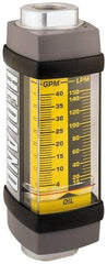 Hedland - 1-1/4" SAE Port Oil & Petroleum-Based Liquid Flowmeter - 3000 Max psi, 5 to 50 GPM, Anodized Aluminum - Exact Industrial Supply