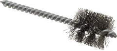 Schaefer Brush - 3/4 Inch Inside Diameter, 15/16 Inch Actual Brush Diameter, Carbon Steel, Power Fitting and Cleaning Brush - 3/16 Shank Diameter, 3-5/8 Inch Long, Twisted Wire Stem, 7/8 Inch Refrigeration Outside Diameter - Exact Industrial Supply