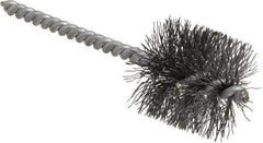 Schaefer Brush - 1 Inch Inside Diameter, 1-3/16 Inch Actual Brush Diameter, Carbon Steel, Power Fitting and Cleaning Brush - 3/16 Shank Diameter, 3-5/8 Inch Long, Twisted Wire Stem, 1-1/8 Inch Refrigeration Outside Diameter - Exact Industrial Supply