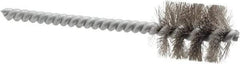 Schaefer Brush - 5/8 Inch Inside Diameter, 13/16 Inch Actual Brush Diameter, Stainless Steel, Power Fitting and Cleaning Brush - 3/16 Shank Diameter, 3-5/8 Inch Long, Twisted Wire Stem, 3/4 Inch Refrigeration Outside Diameter - Exact Industrial Supply
