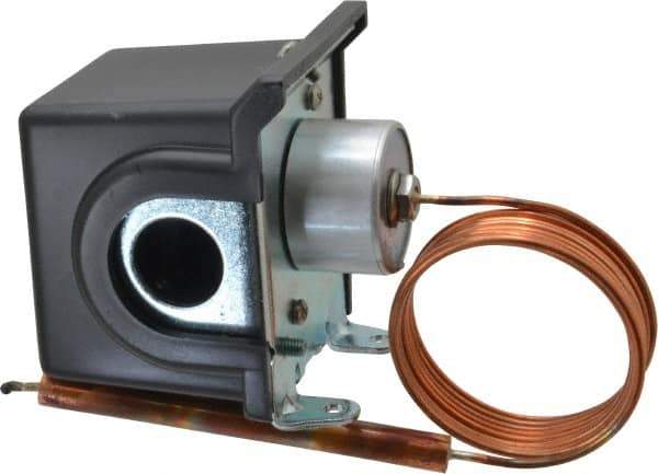 Made in USA - 50 to 300°F, General Service Temp Switch - 10 Resolution, 3/8 x 4-1/2 Bulb - Exact Industrial Supply