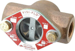 OPW Engineered Systems - 3/4 Inch, Bronze, Visi-Flo Sight Flow Indicator - 200 Max psi, 4-1/8 Inch Overall Length - Exact Industrial Supply