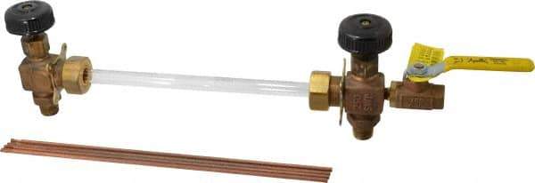 Conbraco - 400 psi Working Pressure, 250 Max psi, Bronze Liquid Level Gage Glass - 400°F Max Operating Temp, 1/2 Inch Thread, PTFE Seal - Exact Industrial Supply