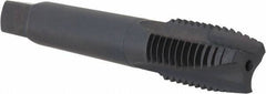 OSG - M20x2.50 Metric Coarse, 3 Flute, Oxide Finish, Vanadium High Speed Steel Spiral Point Tap - Plug Chamfer, Right Hand Thread, 4-15/32" OAL, 2" Thread Length, 0.652" Shank Diam - Exact Industrial Supply