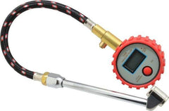 Value Collection - 0 to 160 psi Digital Tire Pressure Gauge - CR2032 Lithium Battery, 9' Hose Length, 0.5 psi Resolution - Exact Industrial Supply