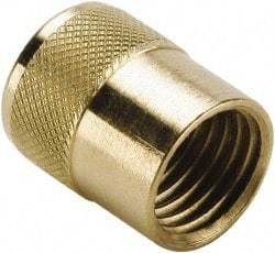 Parker - 3/8" Tube OD Access Valve Quick Seal Cap with Gasket - For Parker Brass Access Valves - Exact Industrial Supply