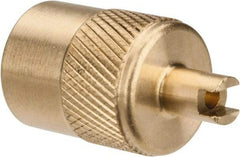 Parker - 1/4" Tube OD Access Valve Quick Seal Cap with Core Remover - For Parker Brass Access Valves - Exact Industrial Supply