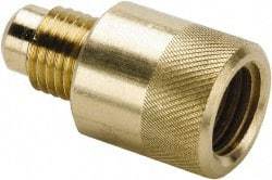 Parker - 1/4" Tube OD Access Valve Refrigerant Adapter - For Parker Brass Access Valves - Exact Industrial Supply