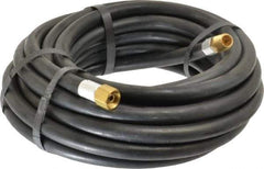 Alliance Hose & Rubber - 1/4" ID x 9/16" OD 25' Long Multipurpose Air Hose - MNPT x FNPT(Swivel) Ends, 300 Working psi, -40 to 190°F, 1/4" Fitting, Black - Exact Industrial Supply