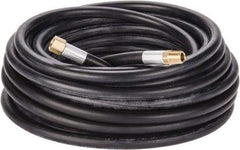 Alliance Hose & Rubber - 1/4" ID x 9/16" OD 50' Long Multipurpose Air Hose - MNPT x FNPT(Swivel) Ends, 300 Working psi, -40 to 190°F, 1/4" Fitting, Black - Exact Industrial Supply