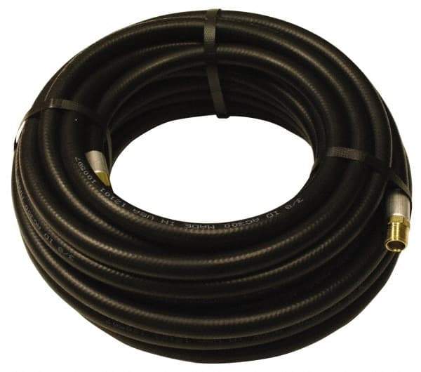 Alliance Hose & Rubber - 1-1/2" ID x 2-1/32" OD 50' Long Multipurpose Air Hose - MNPT x FNPT(Swivel) Ends, 150 Working psi, -40 to 190°F, 1-1/2" Fitting, Black - Exact Industrial Supply