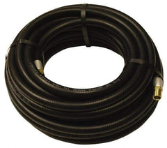 Alliance Hose & Rubber - 1" ID x 1-25/64" OD 50' Long Multipurpose Air Hose - MNPT x FNPT(Swivel) Ends, 200 Working psi, -40 to 190°F, 1" Fitting, Black - Exact Industrial Supply