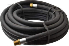 Alliance Hose & Rubber - 1/2" ID x 27/32" OD 50' Long Multipurpose Air Hose - MNPT x FNPT(Swivel) Ends, 300 Working psi, -40 to 190°F, 1/2" Fitting, Black - Exact Industrial Supply