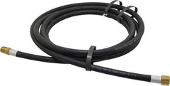 Alliance Hose & Rubber - 1/4" ID x 1/2" OD 10' Long Multipurpose Air Hose - MNPT x FNPT(Swivel) Ends, 200 Working psi, -40 to 190°F, 1/4" Fitting, Black - Exact Industrial Supply