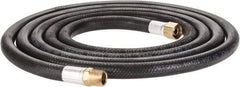 Alliance Hose & Rubber - 3/8" ID x 23/32" OD 10' Long Multipurpose Air Hose - MNPT x FNPT(Swivel) Ends, 300 Working psi, -40 to 190°F, 3/8" Fitting, Black - Exact Industrial Supply