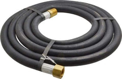 Alliance Hose & Rubber - 1/2" ID x 27/32" OD 10' Long Multipurpose Air Hose - MNPT x FNPT(Swivel) Ends, 200 Working psi, -40 to 190°F, 1/2" Fitting, Black - Exact Industrial Supply