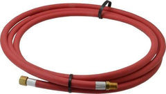 Alliance Hose & Rubber - 1/4" ID x 9/16" OD 10' Long Multipurpose Air Hose - MNPT x FNPT(Swivel) Ends, 300 Working psi, -40 to 190°F, 1/4" Fitting, Red - Exact Industrial Supply