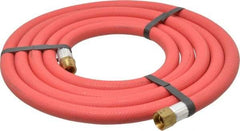 Alliance Hose & Rubber - 3/8" ID x 23/32" OD 10' Long Multipurpose Air Hose - MNPT x FNPT(Swivel) Ends, 300 Working psi, -40 to 190°F, 3/8" Fitting, Red - Exact Industrial Supply
