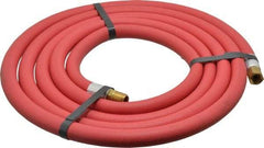 Alliance Hose & Rubber - 3/8" ID x 23/32" OD 10' Long Multipurpose Air Hose - MNPT x FNPT(Swivel) Ends, 300 Working psi, -40 to 190°F, 3/8" Fitting, Red - Exact Industrial Supply