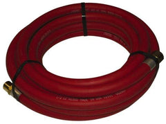 Alliance Hose & Rubber - 1-1/2" ID x 1-1/2" OD 25' Long Multipurpose Air Hose - MNPT x FNPT(Swivel) Ends, 150 Working psi, -40 to 190°F, 1-1/2" Fitting, Red - Exact Industrial Supply
